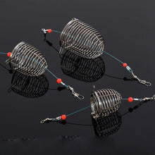 Load image into Gallery viewer, 1PC Stainless Steel Metal Nest Punch Fishing Bait Catcher Outdoor Fishing Accessories With Pins And Figure Eight Rings
