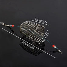 Load image into Gallery viewer, 1PC Stainless Steel Metal Nest Punch Fishing Bait Catcher Outdoor Fishing Accessories With Pins And Figure Eight Rings
