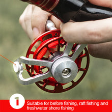 Load image into Gallery viewer, All-Metal Front Wheel Portable Super Light Ice Fishing Spinning Wheel Live Fish Buckle Winter Outdoor Tackle Accessories
