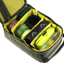 Load image into Gallery viewer, 1PC Large Capacity Fishing Gear Bag Lure Drop Wheel Protective Cover Portable Adjustable Multi-Interval Fishing Line Bait Storage Packbag Fishing Accessories
