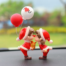 Load image into Gallery viewer, 2Pcs/Set Cartoon Couple with Bench Car Dashboard Doll Balloon LoveLy House Christmas Tree Ornament Decoration Auto Interior Accessories for Gift
