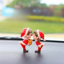 Load image into Gallery viewer, 2Pcs/Set Cartoon Couple with Bench Car Dashboard Doll Balloon LoveLy House Christmas Tree Ornament Decoration Auto Interior Accessories for Gift
