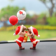 Load image into Gallery viewer, 2Pcs/Set Cartoon Couple with Bench Car Dashboard Doll Balloon LoveLy House Christmas Tree Ornament Decoration Auto Interior Accessories for Gift
