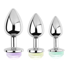 Load image into Gallery viewer, Wireless Remote Control Metal Luminous Anal Plug Prostate Massage Butt Plug with LED Anal Tail Sex Toy Adult Products for Women
