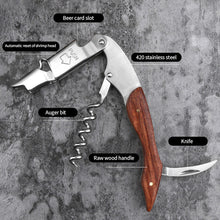 Load image into Gallery viewer, Stainless Steel Wine Opener Professional Waiters Corkscrew Beer Bottle Opener And Foil Cutter Gift For Wine Lover
