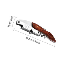 Load image into Gallery viewer, Stainless Steel Wine Opener Professional Waiters Corkscrew Beer Bottle Opener And Foil Cutter Gift For Wine Lover
