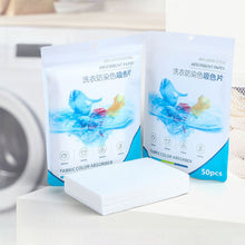 Load image into Gallery viewer, 50Pcs/Bag Laundry Tablets Laundry Paper Anti-Staining Clothes Sheets Anti-String Mixing Color Absorption Washing Accessories
