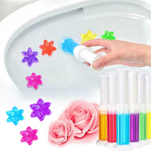Load image into Gallery viewer, Flower Aromatic Toilet Gel Fragrance Deodorant Cleaner Toilet Air Freshener Remove Odors Leave No Traces 14 Flowers Bathroom Cleaning Tools
