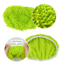 Load image into Gallery viewer, Thickened Elastic Band Flat Mop Pads Coral Fleece/Microfiber/Chenille Replacement Rotary Sweeper Mop Washable Wet Mopping Cloth for Floor Cleaning
