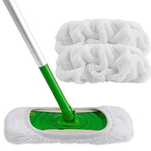 Load image into Gallery viewer, Thickened Elastic Band Flat Mop Pads Coral Fleece/Microfiber/Chenille Replacement Rotary Sweeper Mop Washable Wet Mopping Cloth for Floor Cleaning
