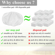 Load image into Gallery viewer, Thickened Elastic Band Flat Mop Pads Coral Fleece/Microfiber/Chenille Replacement Rotary Sweeper Mop Washable Wet Mopping Cloth for Floor Cleaning
