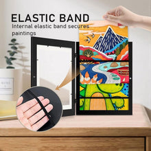 Load image into Gallery viewer, A4 Children Art Frame Wooden Magnetic Front Open Frametory for Poster Photo Drawing Paintings Pictures Display Home Decor
