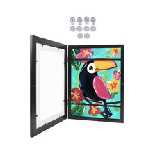 Load image into Gallery viewer, A4 Children Art Frame Wooden Magnetic Front Open Frametory for Poster Photo Drawing Paintings Pictures Display Home Decor
