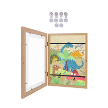 Load image into Gallery viewer, A4 Children Art Frame Wooden Magnetic Front Open Frametory for Poster Photo Drawing Paintings Pictures Display Home Decor
