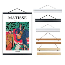 Load image into Gallery viewer, Magnetic Wooden Picture Hanger Frames Poster Photos Wall Art Canvas Prints Paintings Teak Pine Wood Living Room Home Decor
