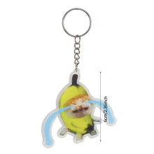 Load image into Gallery viewer, Happy Banana Cat Key Chain Mobile Phone Chain Keyring Student Gift Funny Cat Bag Pendant Lanyard Happy Cat Keychain
