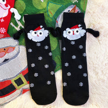Load image into Gallery viewer, 1 Pair Fashion Christmas Funny Creative Magnetic Attraction Hands Black White Cartoon Eyes Couples Socks Celebrity Couple Socks

