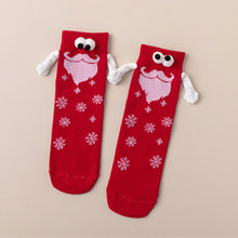 Load image into Gallery viewer, 1 Pair Fashion Christmas Funny Creative Magnetic Attraction Hands Black White Cartoon Eyes Couples Socks Celebrity Couple Socks
