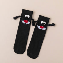 Load image into Gallery viewer, 1 Pair Fashion Christmas Funny Creative Magnetic Attraction Hands Black White Cartoon Eyes Couples Socks Celebrity Couple Socks

