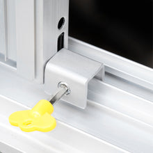 Load image into Gallery viewer, 1Pc Aluminum Alloy Door Screen Window Lock Stopper Sliding Window Anti-theft Door Protective Lock Baby Child Pet Safety Lock Buckle
