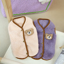 Load image into Gallery viewer, Winter Warm Dog Vest Soft Fleece with Bear Doll Pet Clothes for Small Medium Dogs Coats Chihuahua Jacket French Bulldog Costumes
