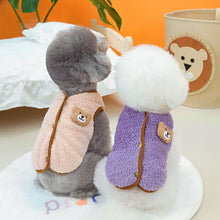 Load image into Gallery viewer, Winter Warm Dog Vest Soft Fleece with Bear Doll Pet Clothes for Small Medium Dogs Coats Chihuahua Jacket French Bulldog Costumes
