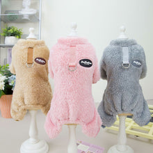 Load image into Gallery viewer, Winter Dog Cat Striped JumpSuit Hoodie Solid Design Pet Puppy Pajamas Cat Puppy Nightshirt T-Shirt Pet Supplies
