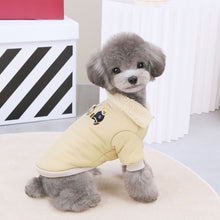 Load image into Gallery viewer, Pet Dog Lapel Coat Dog Cat Clothes Dog Autumn Winter Clothes Teddy Beagle Clothing Sweater Fleece Sweater Dog Clothes Pet Coat
