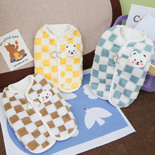 Load image into Gallery viewer, Fashion Plaid Pet Puppy Clothes Coat Jack Dog Clothes Bear Vest Dogs Clothing Pet Outfits Cute Winter Yorkies Costume
