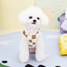 Load image into Gallery viewer, Fashion Plaid Pet Puppy Clothes Coat Jack Dog Clothes Bear Vest Dogs Clothing Pet Outfits Cute Winter Yorkies Costume
