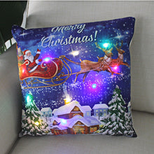 Load image into Gallery viewer, Christmas Glowing Pillowcase with LED Light Home Sofa Cusion Cover Holiday Decoration Merry Christmas Colorful Light Pillow Case Gifts
