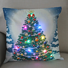 Load image into Gallery viewer, Christmas Glowing Pillowcase with LED Light Home Sofa Cusion Cover Holiday Decoration Merry Christmas Colorful Light Pillow Case Gifts
