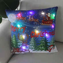 Load image into Gallery viewer, Christmas Glowing Pillowcase with LED Light Home Sofa Cusion Cover Holiday Decoration Merry Christmas Colorful Light Pillow Case Gifts
