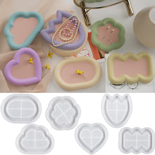 Load image into Gallery viewer, DIY Cloud Love Candle Storage Tray Silicone Mold Irregular Plate Coaster Gypsum Cement Mold Tray Pendant Crystal Drop Glue Mold
