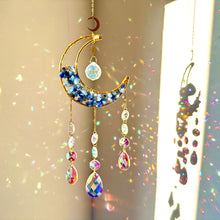 Load image into Gallery viewer, Dreamcatcher Suncatcher Crystal Prism Ball Gold Moon Star Rainbow Sun Catcher Indoor Window Car Hanging Garden Decoration Gift
