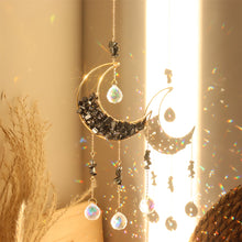 Load image into Gallery viewer, Dreamcatcher Suncatcher Crystal Prism Ball Gold Moon Star Rainbow Sun Catcher Indoor Window Car Hanging Garden Decoration Gift
