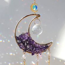 Load image into Gallery viewer, Dreamcatcher Suncatcher Crystal Prism Ball Gold Moon Star Rainbow Sun Catcher Indoor Window Car Hanging Garden Decoration Gift
