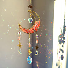 Load image into Gallery viewer, Dreamcatcher Suncatcher Crystal Prism Ball Gold Moon Star Rainbow Sun Catcher Indoor Window Car Hanging Garden Decoration Gift
