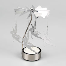 Load image into Gallery viewer, Metal Rotating Spinner Carousel Candle Tea Light Holder Table Rotating Transfer Windmill Decoration Home Elegance Candle Holder
