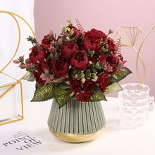 Load image into Gallery viewer, Artificial Peony Flowers Bouquet Set Hand Bouquet Ins Style Artificial Flower for Table Wedding Hotel Banquet Home Decoration
