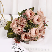 Load image into Gallery viewer, Artificial Peony Flowers Bouquet Set Hand Bouquet Ins Style Artificial Flower for Table Wedding Hotel Banquet Home Decoration
