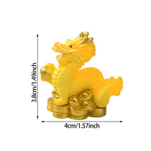 Load image into Gallery viewer, New Year Gift Figurine Miniature Golden Dragon Micro Landscape Ornaments Car Interior Decoration Home Office Desk Accessories Room Decor
