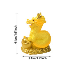 Load image into Gallery viewer, New Year Gift Figurine Miniature Golden Dragon Micro Landscape Ornaments Car Interior Decoration Home Office Desk Accessories Room Decor
