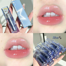 Load image into Gallery viewer, Blue Tube Mirror Lip Glaze Water Gloss Glass Lip Gloss Dual-use Long-lasting Natural Soft Lip Gloss Makeup Cosmetic
