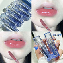 Load image into Gallery viewer, Blue Tube Mirror Lip Glaze Water Gloss Glass Lip Gloss Dual-use Long-lasting Natural Soft Lip Gloss Makeup Cosmetic
