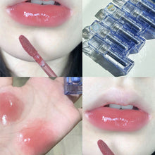 Load image into Gallery viewer, Blue Tube Mirror Lip Glaze Water Gloss Glass Lip Gloss Dual-use Long-lasting Natural Soft Lip Gloss Makeup Cosmetic
