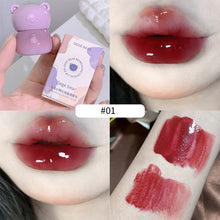 Load image into Gallery viewer, Water-gloss Glass Lip Glaze Cute Cartoon Red Lip Gloss Liquid Lipstick Lasting Elegant Lip Non-stick Cup Lip Tint Clay Makeup
