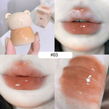 Load image into Gallery viewer, Water-gloss Glass Lip Glaze Cute Cartoon Red Lip Gloss Liquid Lipstick Lasting Elegant Lip Non-stick Cup Lip Tint Clay Makeup
