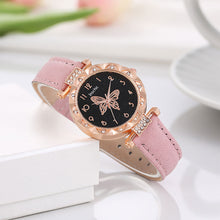 Load image into Gallery viewer, Stylish Simple Butterfly Ladies Quartz Watch Women's Multicolored Belt Quartz Watch Retro Casual Ladies Wristwatch
