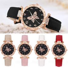Load image into Gallery viewer, Stylish Simple Butterfly Ladies Quartz Watch Women's Multicolored Belt Quartz Watch Retro Casual Ladies Wristwatch

